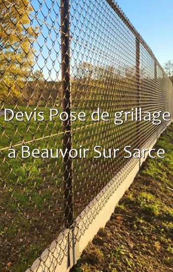 Devis Pose de grillage a Beauvoir Sur Sarce
