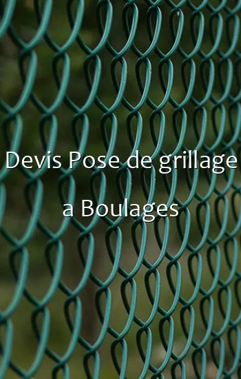 Devis Pose de grillage a Boulages